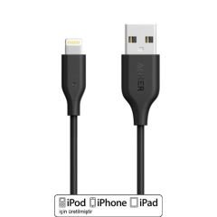 ANKER Powerline Lightning 0.9 Metre iPhone Şarj/Data Kablosu MFI Lisanslı- Siyah
