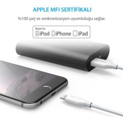 ANKER Powerline Lightning USB Kablo 0.9 Metre MFI Lisans - Beyaz