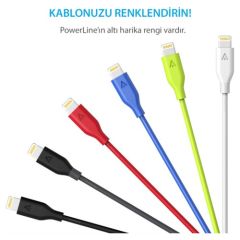 ANKER Powerline Lightning USB Kablo 0.9 Metre MFI Lisans - Beyaz