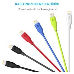 ANKER Powerline Lightning USB Kablo 0.9 Metre MFI Lisans - Beyaz