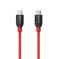 ANKER Powerline+ USB-C To USB-C 2.0 Örgülü 0.9 Metre - Kırmızı