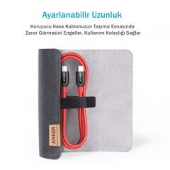 ANKER Powerline+ USB-C To USB-C 2.0 Örgülü 0.9 Metre - Kırmızı