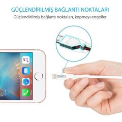 Anker PowerLine+ Lightning 0.9 Metre Örgülü MFI Lisanslı Kırmızı
