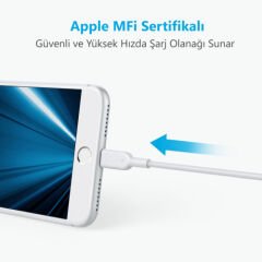 ANKER Powerline II Lightning 1.8 Metre MFI Lisanslı - Beyaz