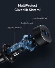 Anker PowerDrive III Araç Şarjı Siyah - A2724