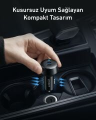 Anker PowerDrive III Araç Şarjı Siyah - A2724