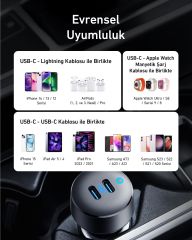 Anker PowerDrive III Araç Şarjı Siyah - A2724