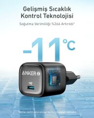 Anker 30W USB-C Şarj Cihazı Siyah - A2698
