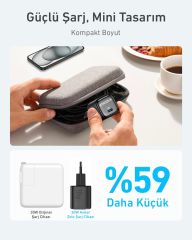 Anker Zolo 30W GaN USB-C Şarj Cihazı - Siyah - A2698