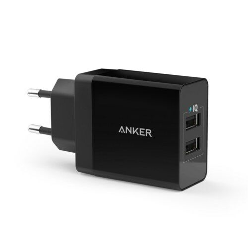 ANKER PowerPort 2 24W Seyahat Şarj Cihazı Siyah