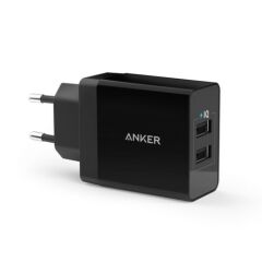 ANKER PowerPort 2 24W Seyahat Şarj Cihazı Siyah