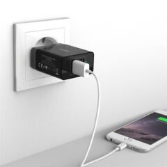 ANKER PowerPort 2 24W Seyahat Şarj Cihazı Siyah