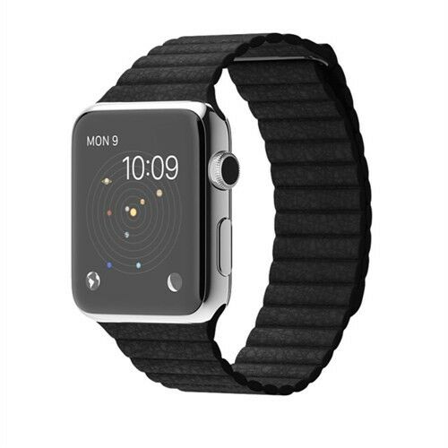 Case 4u Apple Watch 42 mm. Deri Loop Kayış Siyah