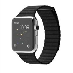 Case 4u Apple Watch 42 mm. Deri Loop Kayış Siyah