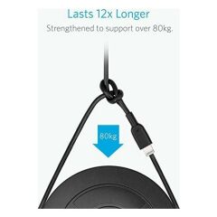 ANKER Powerline II Lightning 0.9 Metre MFI Lisanslı- Siyah