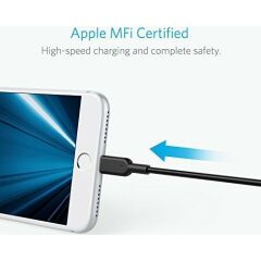 ANKER Powerline II Lightning 0.9 Metre MFI Lisanslı- Siyah