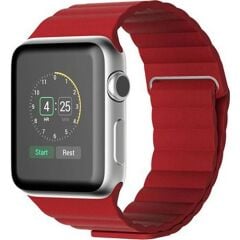 Fonemax Apple Watch 42-44 mm Deri Loop Kayış Kırmızı
