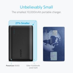 ANKER PowerCore 10000 Taşınabilir Şarj Cihazı PowerBank  Siyah