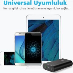 Anker PowerCore+ 10050 mAh QC 3.0 Hızlı Şarj Cihazı - Siyah