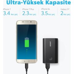 Anker PowerCore+ 10050 mAh QC 3.0 Hızlı Şarj Cihazı - Siyah