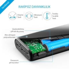 Anker PowerCore 20000 Taşınabilir Şarj Cihazı PowerBank 20000 mAh - Siyah