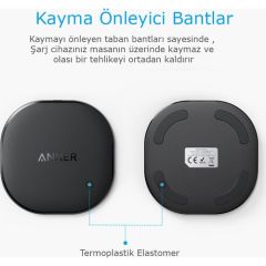 Anker Powerport Wireless 10 Pad 10W Kablosuz Hızlı Şarj Cihazı - A2513