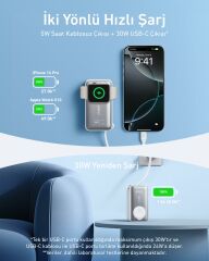 Anker MagGo 10000mh Powerbank Beyaz - A1657