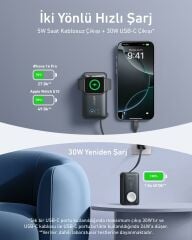 Anker MagGo 10000mh Powerbank Siyah - A1657