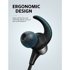Anker SoundCore Spirit Pro Kablosuz Bluetooth Spor Kulaklık - IP68 - aptX Hi-Fi Ses - 10 Saat Şarj Süresi - Siyah - A34020F1