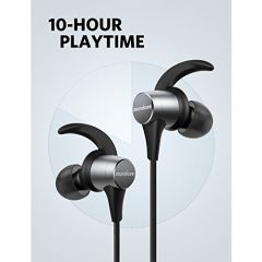 Anker SoundCore Spirit Pro Kablosuz Bluetooth Spor Kulaklık - IP68 - aptX Hi-Fi Ses - 10 Saat Şarj Süresi - Siyah - A34020F1