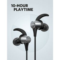Anker SoundCore Spirit Pro Kablosuz Bluetooth Spor Kulaklık - IP68 - aptX Hi-Fi Ses - 10 Saat Şarj Süresi - Siyah - A34020F1