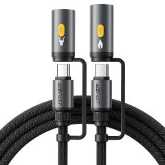 Acefast J4 Usb-C Şarj Data Kablosu (Led Işık / Çakmak)