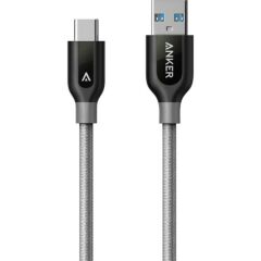 Anker Powerline+ USB Type C USB 3.0 Şarj/Data Kablosu 0.9 Metre - İkili Paket - Siyah/Kırmızı - Taşıma Çantalı -B82650A2- ONP