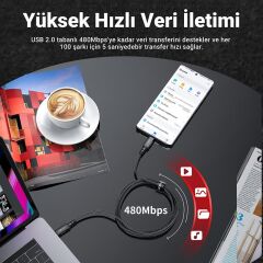 Acefast CtoC 100W Alum. Şarj Data Kablosu -C4-03