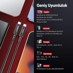 Acefast CtoC 100W Alum. Şarj Data Kablosu -C4-03