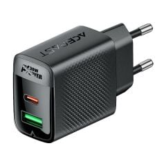 Acefast PD30W Güç Destekli GAN (1xUsb-C + 1xUsb-A) Çıkışlı Hızlı Duvar Şarj Cihazı - A98