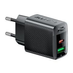 Acefast PD30W Güç Destekli GAN (1xUsb-C + 1xUsb-A) Çıkışlı Hızlı Duvar Şarj Cihazı - A98
