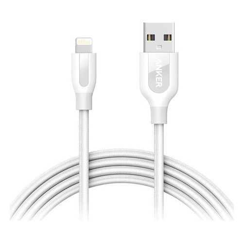 Anker PowerLine+ Lightning 1.8 Metre Örgülü Apple Lisanslı iPhone iPad Kablo - Beyaz - A8122H21 - OFP