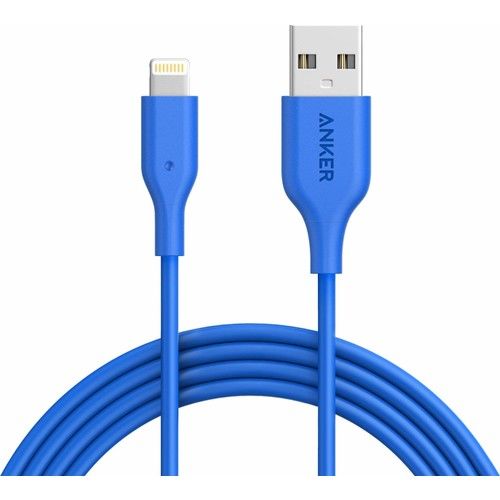 Anker PowerLine Lightning 0.9 Metre Apple Lisanslı iPhone iPad Kablo - Mavi - A8111H31 - OFP