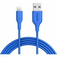 Anker PowerLine Lightning 0.9 Metre Apple Lisanslı iPhone iPad Kablo - Mavi - A8111H31 - OFP