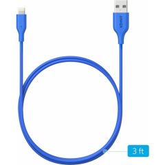 Anker PowerLine Lightning 0.9 Metre Apple Lisanslı iPhone iPad Kablo - Mavi - A8111H31 - OFP