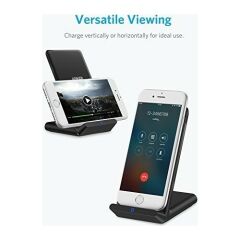 Anker Powerport 5W Stand Kablosuz Şarj Cihazı (QI Sertifikalı Tüm Cihazlar ile Uyumlu) - Siyah - A2523H11 - OFP