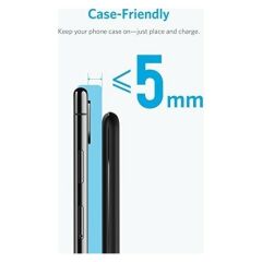 Anker Powerport 5W Stand Kablosuz Şarj Cihazı (QI Sertifikalı Tüm Cihazlar ile Uyumlu) - Siyah - A2523H11 - OFP