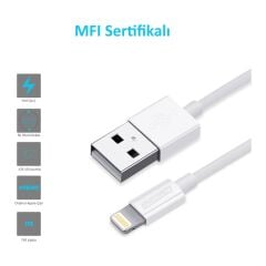 Choetech Lightning USB Şarj Kablosu MFI Lisanslı 1.8 Metre - IP0027 - Beyaz