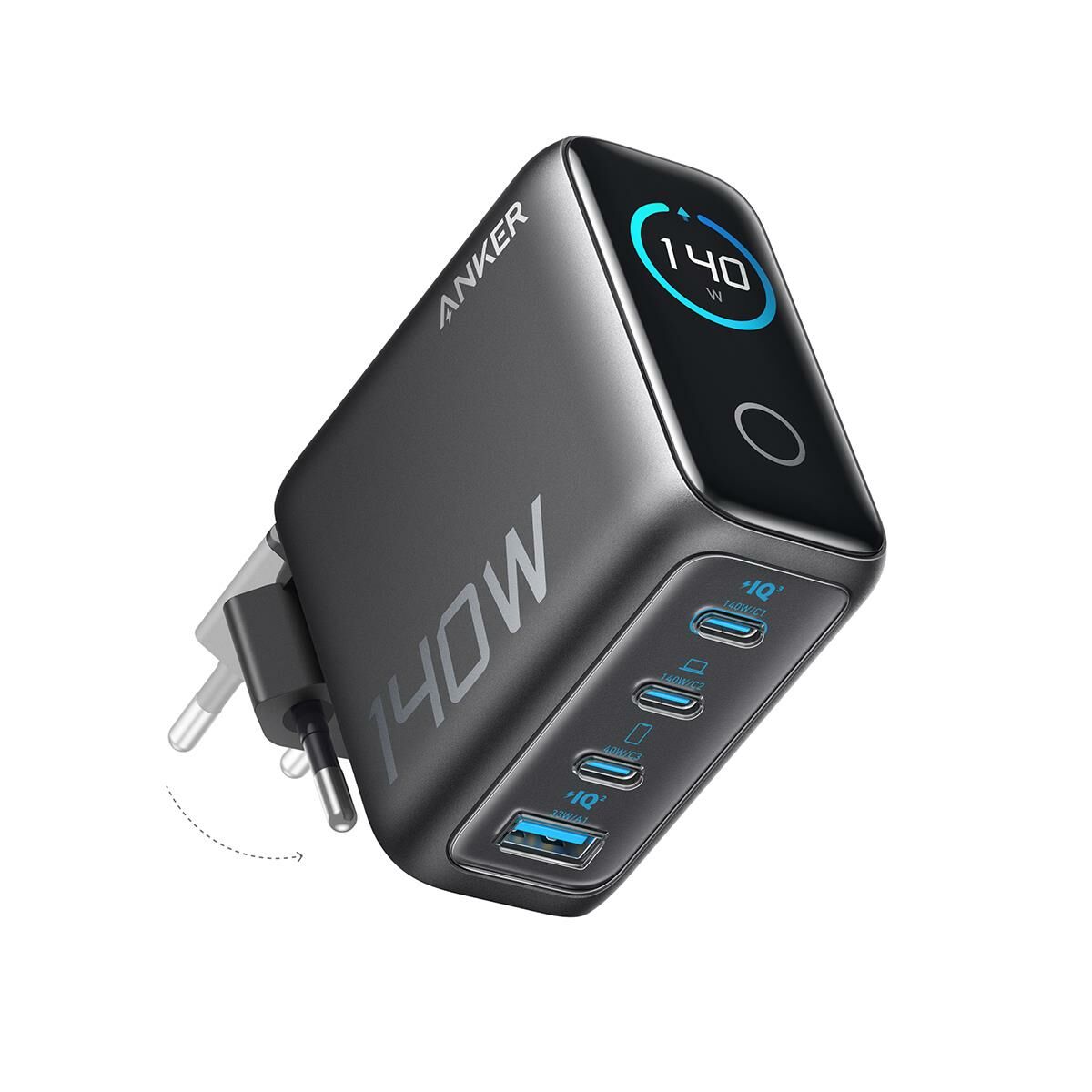 Anker 140W 4 port Şarj Cihazı Koyu Gri - A2697