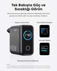 Anker 140W 4 port Şarj Cihazı Koyu Gri - A2697