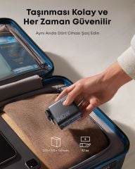 Anker Laptop Şarj Cihazı (140W, 4 Port, PD 3.1) - Koyu Gri - A2697