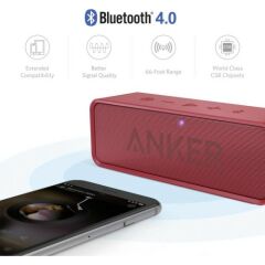 Anker SoundCore 6W Bluetooth Kablosuz Hoparlör - Kırmızı