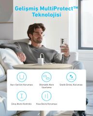 Anker 45W USB-C Şarj Cihazı + C Kablo Beyaz-B2653