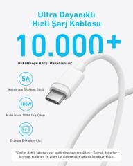 Anker 45W USB-C Şarj Cihazı + C Kablo Beyaz-B2653